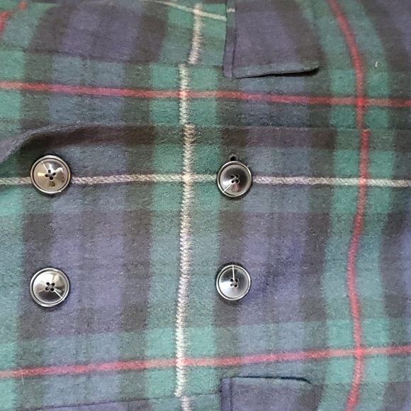 Talbots blue and green plaid blazer - Picture 2 of 12